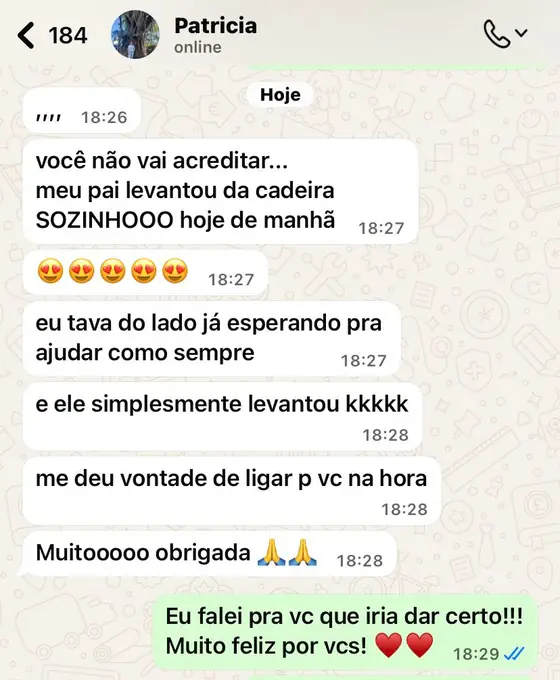 Conversa de WhatsApp com Patrícia